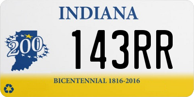 IN license plate 143RR