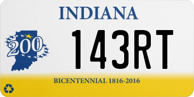 IN license plate 143RT