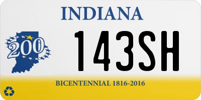 IN license plate 143SH