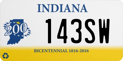 IN license plate 143SW