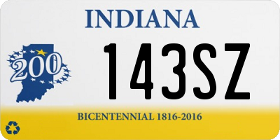 IN license plate 143SZ