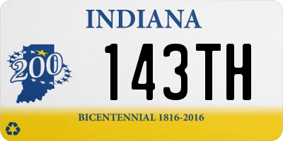 IN license plate 143TH