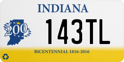 IN license plate 143TL