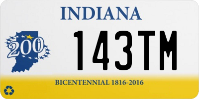 IN license plate 143TM