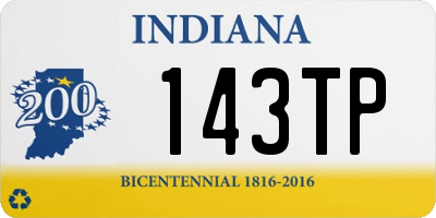 IN license plate 143TP