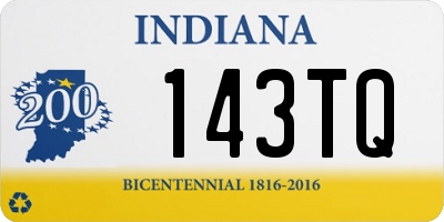 IN license plate 143TQ