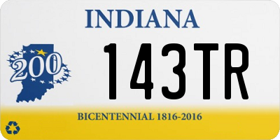 IN license plate 143TR