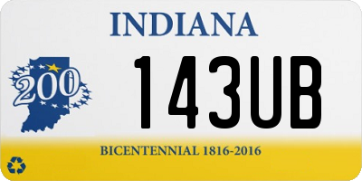 IN license plate 143UB