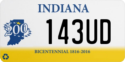 IN license plate 143UD