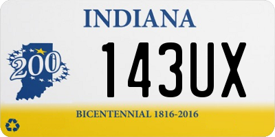 IN license plate 143UX