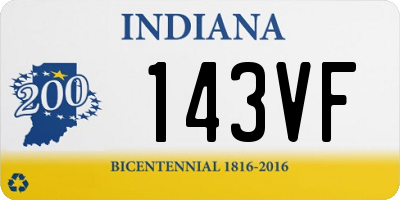IN license plate 143VF