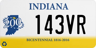 IN license plate 143VR