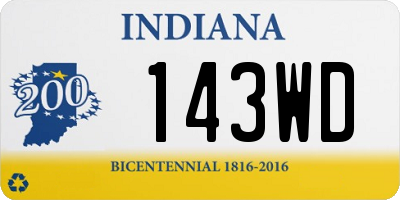 IN license plate 143WD