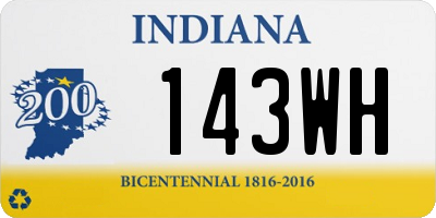 IN license plate 143WH