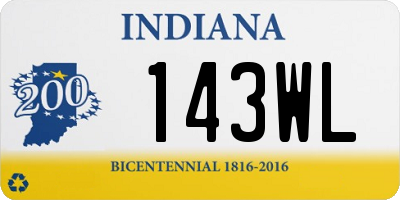 IN license plate 143WL