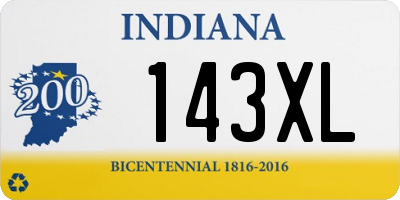 IN license plate 143XL