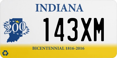 IN license plate 143XM