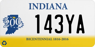 IN license plate 143YA