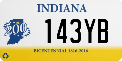 IN license plate 143YB