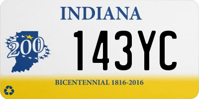 IN license plate 143YC