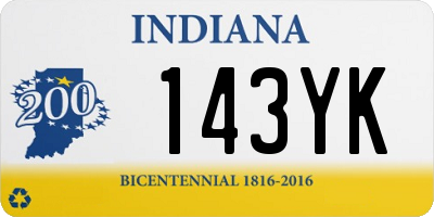 IN license plate 143YK