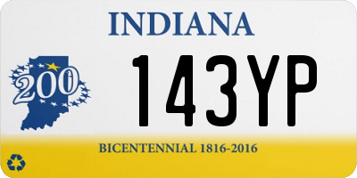 IN license plate 143YP