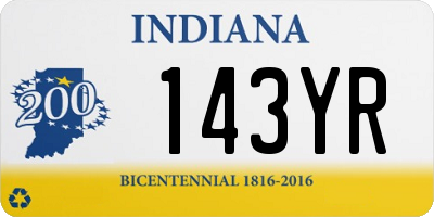IN license plate 143YR