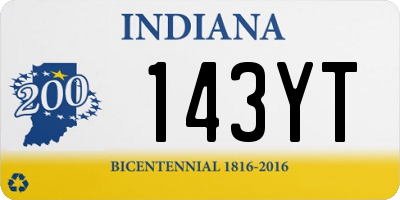 IN license plate 143YT