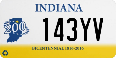 IN license plate 143YV