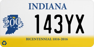 IN license plate 143YX