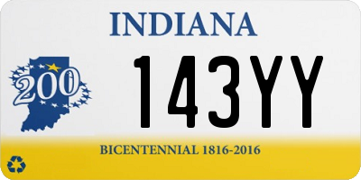 IN license plate 143YY