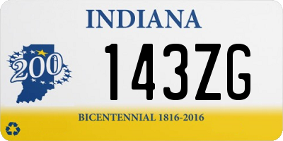 IN license plate 143ZG