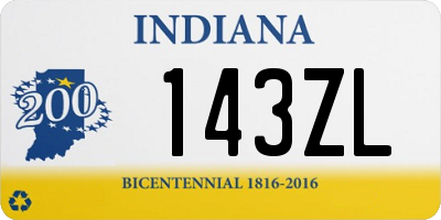 IN license plate 143ZL