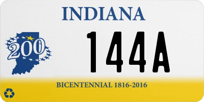 IN license plate 144A