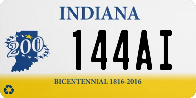 IN license plate 144AI