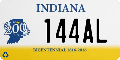 IN license plate 144AL