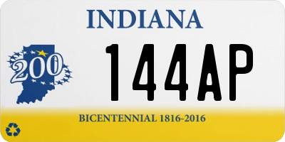 IN license plate 144AP