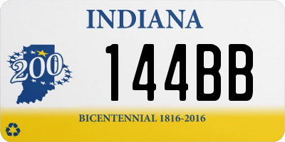 IN license plate 144BB