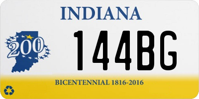 IN license plate 144BG