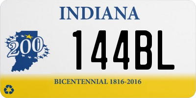 IN license plate 144BL