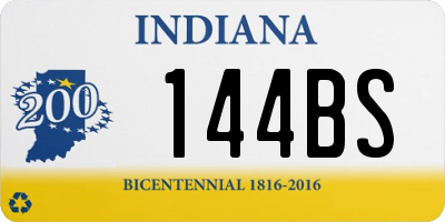 IN license plate 144BS