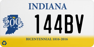 IN license plate 144BV