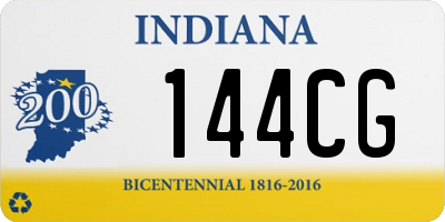 IN license plate 144CG