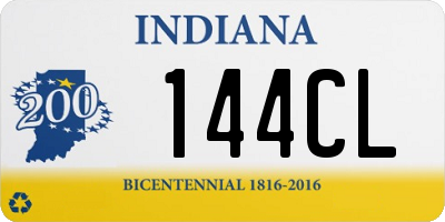 IN license plate 144CL