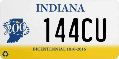 IN license plate 144CU