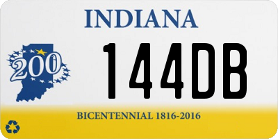 IN license plate 144DB