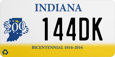 IN license plate 144DK