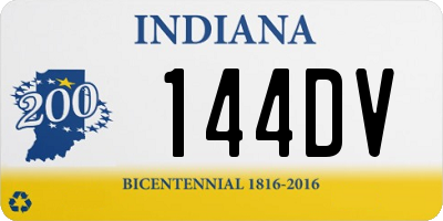 IN license plate 144DV