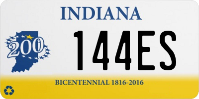 IN license plate 144ES