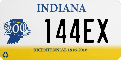 IN license plate 144EX